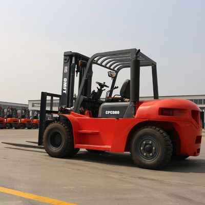 8ton Diesel Forklift Truck with Duplex Triplex Mast and Clamp Min. Turning Radius 3370mm