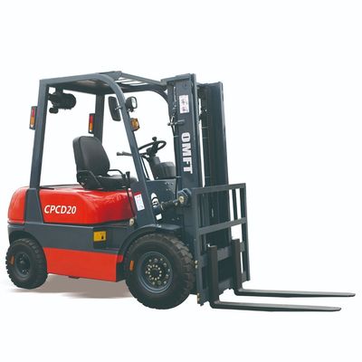 2 Ton 2t Diesel Forklift Truck with 6m 6000mm Three Stage Triplex Full Free Mast