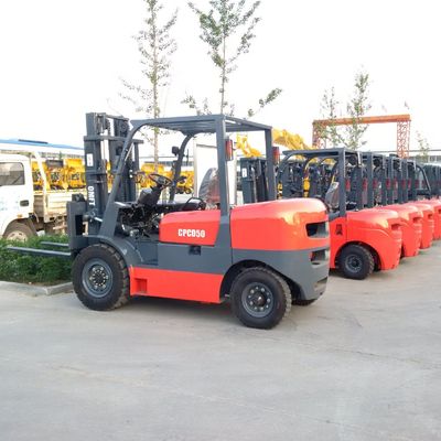 5.0 Ton 4.5t Diesel Forklift Truck with 5.5m 5500mm Three Stage Full Free Mast Triplex Full Free Mast