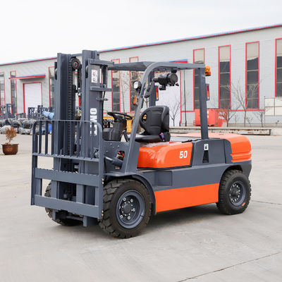 Ce ISO SGS 4.5ton 5.0 T Diesel Forklift Truck with 6m 6000mm Mast Triplex and Free Lift