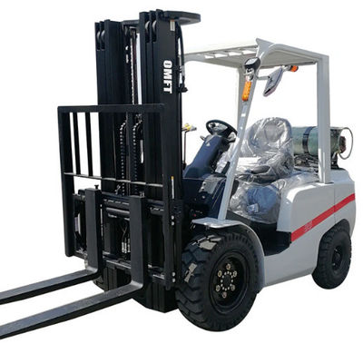 3.5ton LPG Forklift with 4.5m Lifting Height Three Stage Mast and Pneumatic or Solid Tires