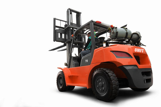 7ton Gasoline Forklift with Wide-View Mast and Us GM Psi Engine Min. Turning Radius 3350mm