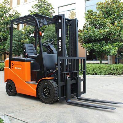 1500kgs Capacity Steel and Rubber Electric Forklift Truck with 3m Lift Height