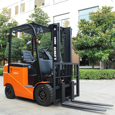 2000kgs Capacity Battery Forklift with 6m 6000mm Three Stage Full Free Mast Triplex Full Free Mast