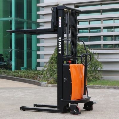 Self-Loading and Unloading 12V/100ah Battery Electric Stacker for Warehouse Equipment