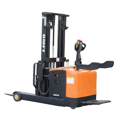 Stand-on Battery Pallet Stacker with 1.6ton Load Capacity and 4500mm Lift Height