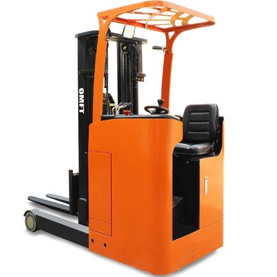 1t 1.5t 2t 2.5t Narrow Aisle Electric Reach Stacker with Seat and 100/30/1070mm Fork