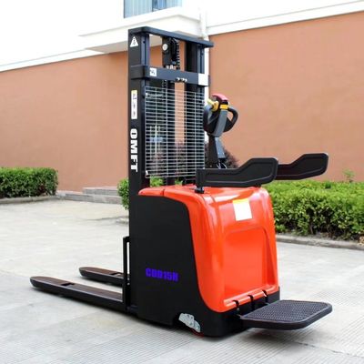 Electric Powered Pallet Stacker with 1.5t Capacity Steel and PU Full Electric Operation