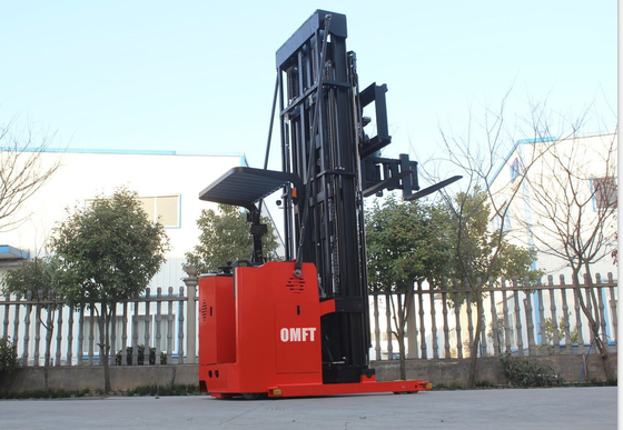 1.5 Ton 3 Way Pallet Stacker Forklift for Very Narrow Aisle Min. Turning Radius 2017mm