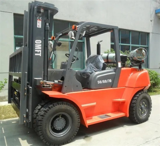 6ton 5ton 7ton Big Dual Fuel Forklift LPG Forklift with Lift Height 3000-7000mm Ce ISO SGS