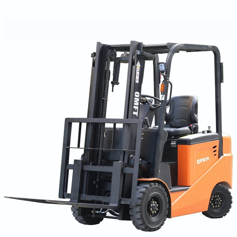 48V/450ah Battery 2ton Electric Forklift Truck with 4.5m Triplex Mast and Free Lift
