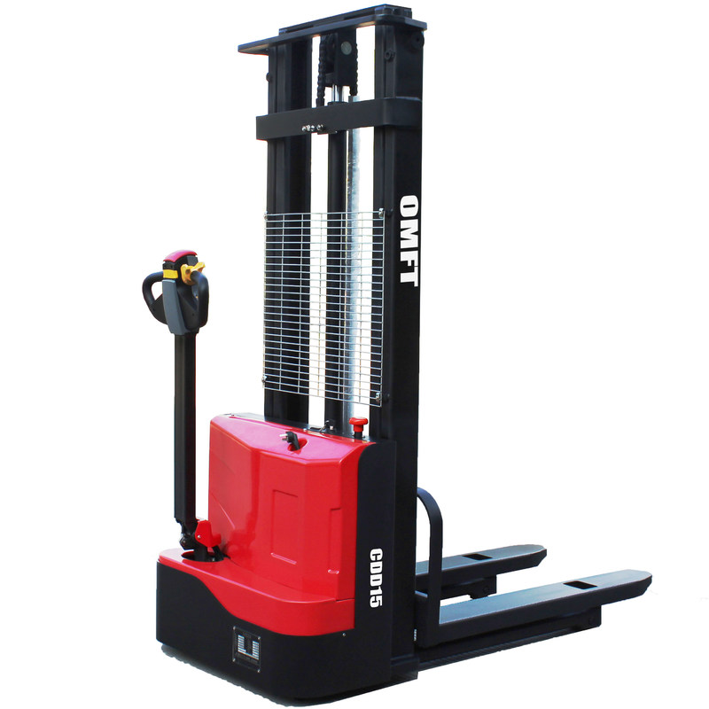 1.5 Ton Full Electric Powered Pallet Stacker with Walkie Type and Lead-Acid Battery